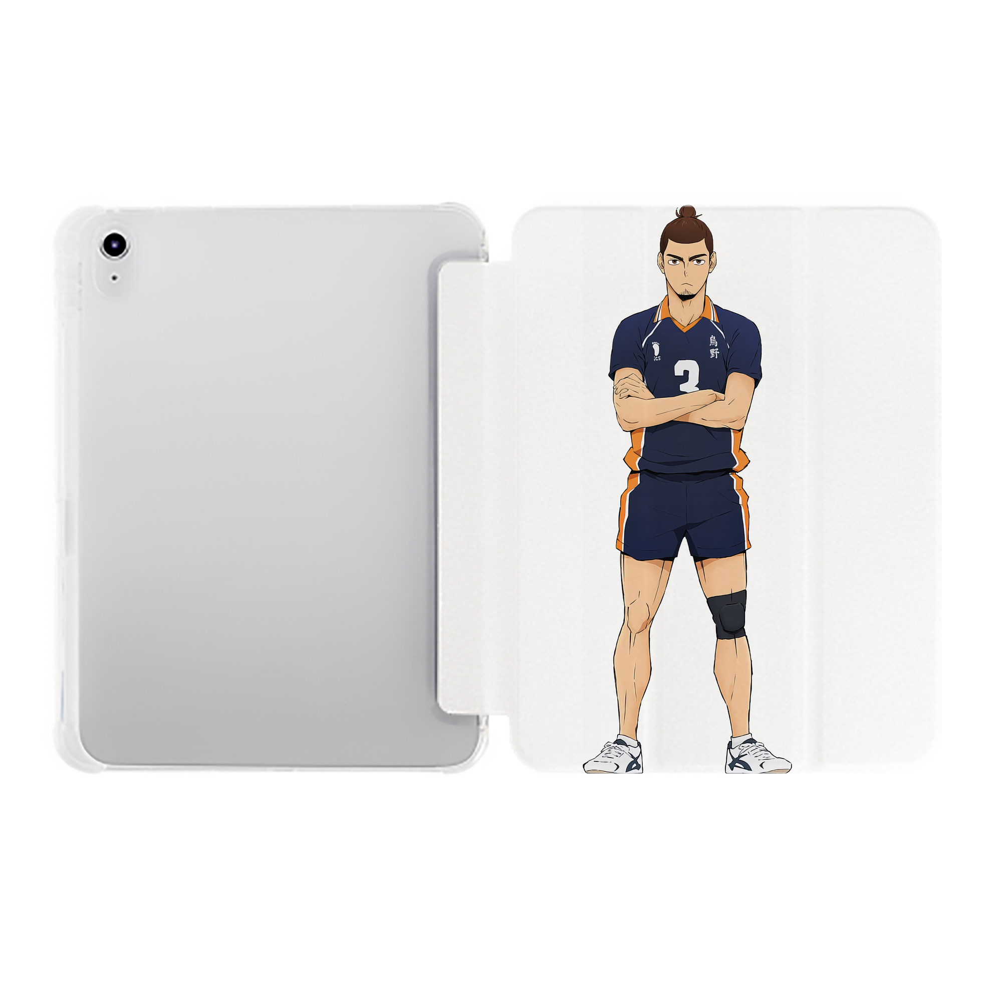 （画像用） ハイキュー!! Haikyu!! IPad ケース ペン収納付き 三つ折りスタンド PUレザー×シリコン 対応機種9.5/10.5/10.9インチ